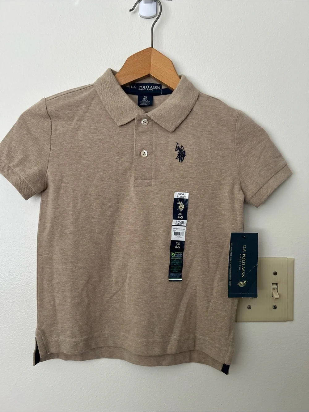 U.S. Polo Brown Polo Shirt (size: XS 4-5)